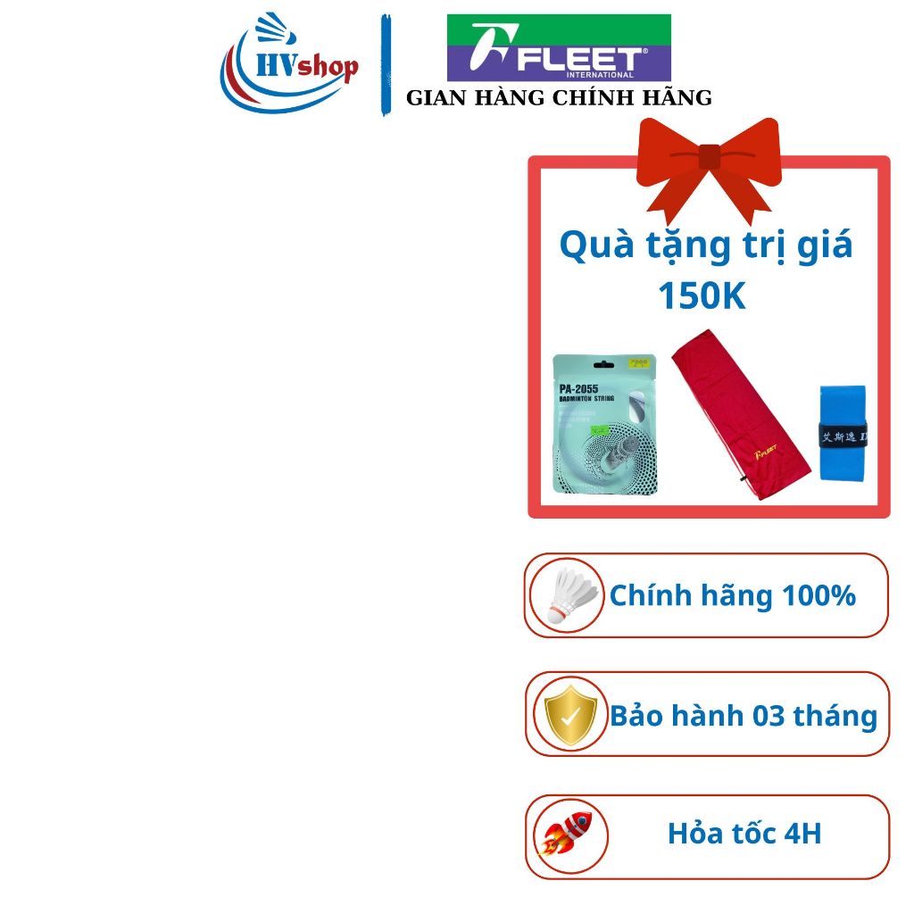 Vợt cầu lông Fleet Woven 100 Ahanken chính hãng, kèm quà tặng hấp dẫn, BH 03 tháng