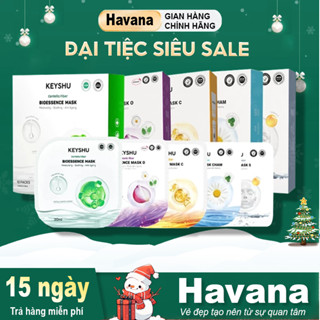  Mặt Nạ Keyshu Sợi Xơ Rau Má Cấp Ẩm Ngừa Lão Hóa 30ml 