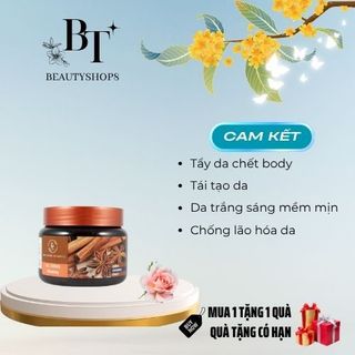 Tẩy da chết body Quế Hồi tái tạo da chống lão hoá loại bỏ các tế bào xấu trên da giúp da trắng sáng mềm mịn săn chắc 