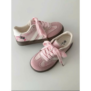  Giày thể thao cho bé gái Hello Kitty - Da PU mềm Đế chống trơn Hình thêu tỉ mỉ - Giày cho bé gái 3-12 tuổi 