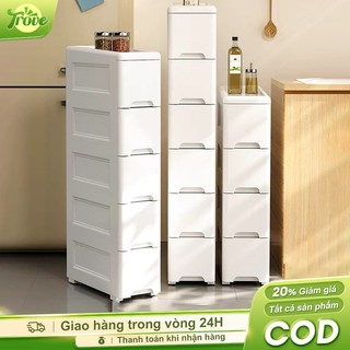  Tủ Khe Hẹp có bánh xe Tủ Nhựa 7 Tầng Hẹp Ngăn đựng đồ đa năng phù hợp với không gian nhỏ 