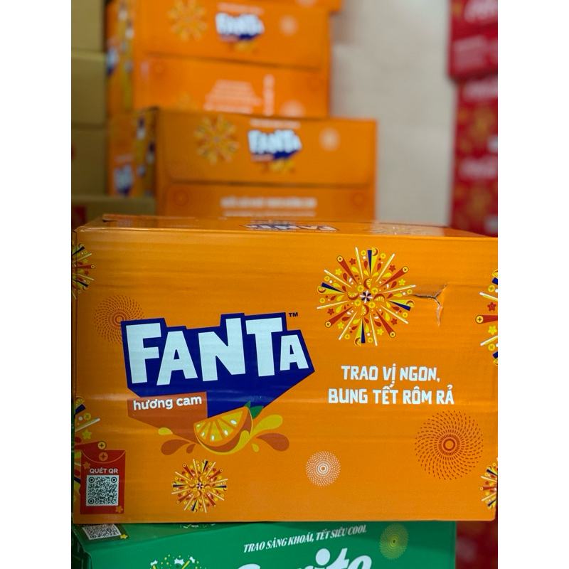 FANTA ORANGE (CAM) 300ML - ĐỒ UỐNG COCA COLA - COKE/SPRITE/FANTA ORANGE/FANTA GREEN CREAM PET 300ML 