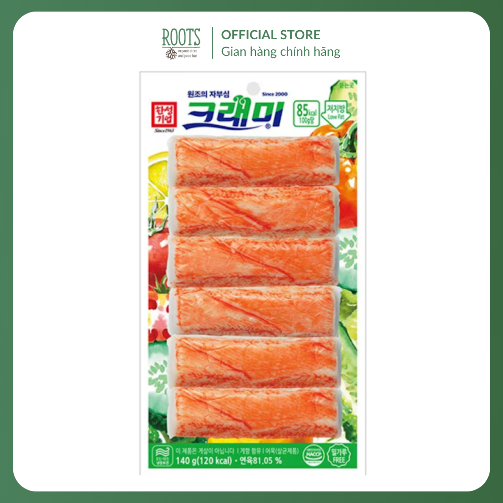 (Ship hỏa tốc) HANSUNG FOOD - Thanh Cua Crami, Frozen Imitation Crab Sticks, 5 Miếng (90g)