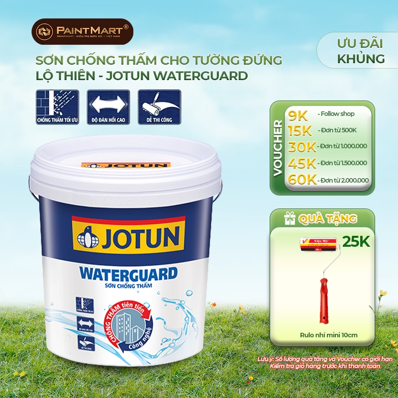 (6kg - JOTUN) Sơn chống thấm cho tường đứng, tường ngoài trời Jotun Waterguard 6kg