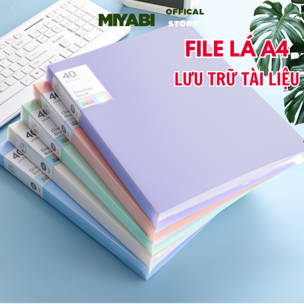 File đựng tài liệu a4 túi đựng tài liệu đề thi file lá đựng tài liệu a4 20/30/40/60 lá nhiều ngăn mà