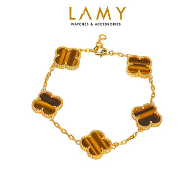 Vòng tay nam nữ LAMY Flower Clover Bracelet Gold 2266