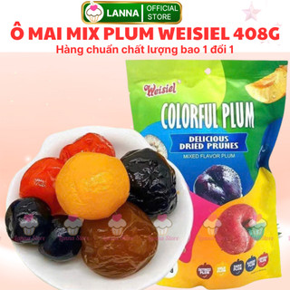  【Chính Hãng Cao Cấp Ô Mai Xí Muội Mix Plum Weisiel 408g – Cherry Việt Quất Mơ Mận Đỏ Vàng Đen – Vị Ngon Đậm Đà 