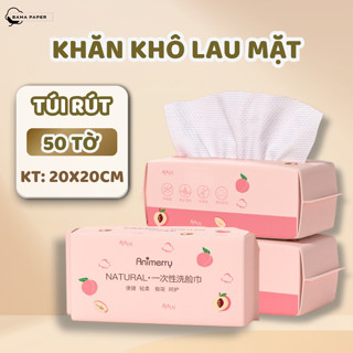  Combo 10 Túi Khăn Lau Mặt Dùng 1 Lần Dạng Rút Siêu Mềm Mịn Khăn Khô Đa Năng Tẩy Trang Không Mùi Thấm Hút Tốt 
