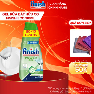  Gel rửa bát Finish Eco 900ml gel rửa chén hữu cơ an toàn lành tính ít mùi làm sạch sâu 