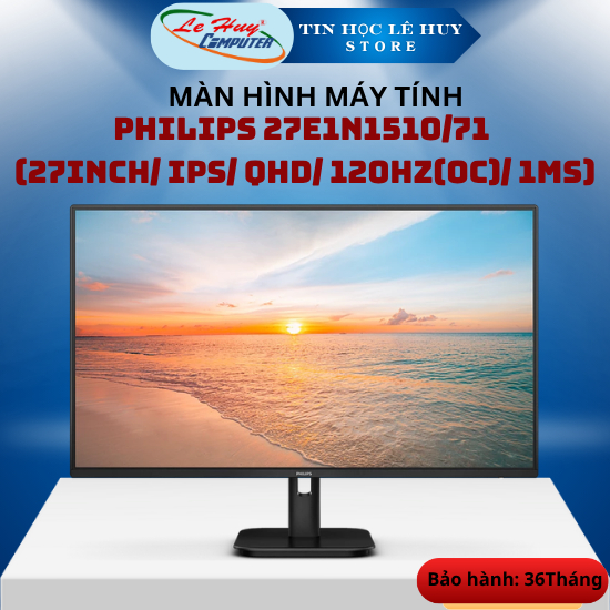 Màn Hình LCD Philips 27E1N1510/71 (27 inch/ IPS/ 2560 x 1440/ 120Hz(OC)/ HDMI/ DP) - Hàng Chính Hãng