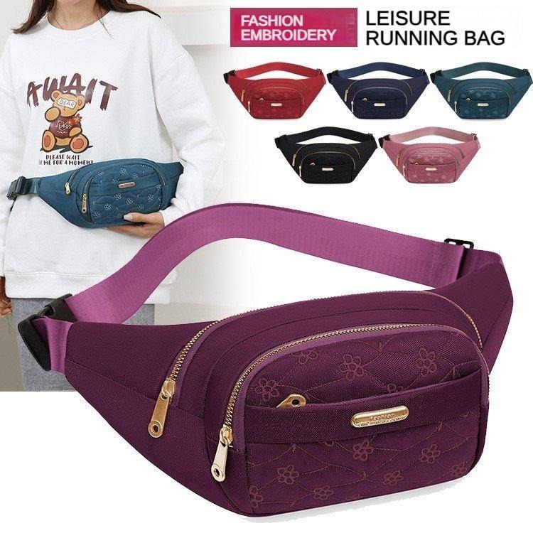 Túi đeo hông thêu thời trang cho nữ Túi đeo vai dung tích lớn chống thấm nước cho bé gái Túi đeo ngực thể thao đạp xe