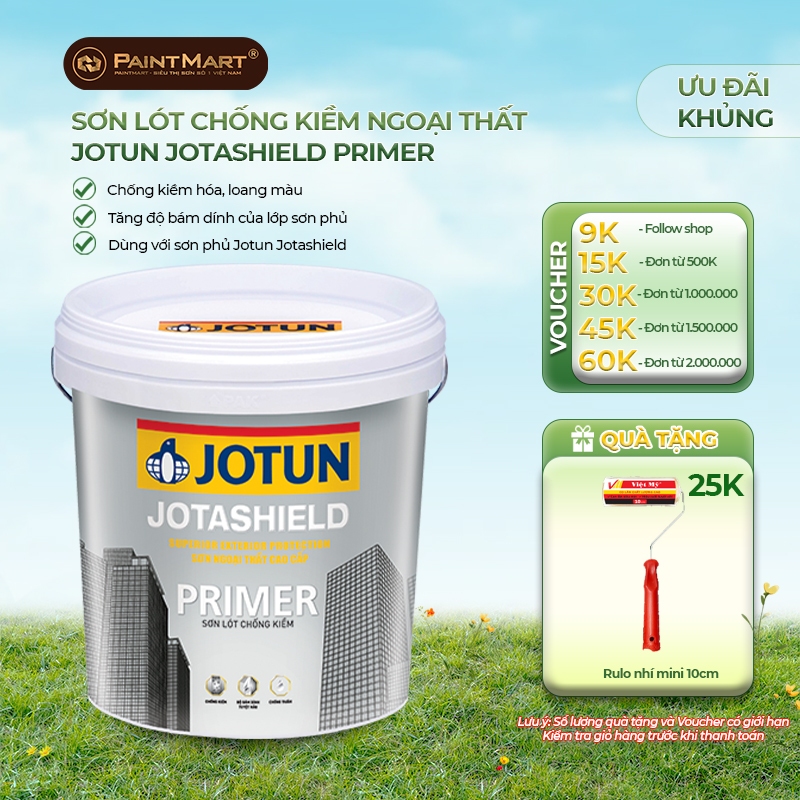 (5 LÍT) Sơn lót chống kiềm ngoại thất Jotun Jotashield Primer