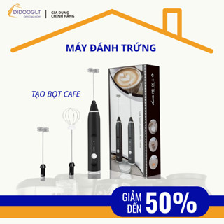 Máy Đánh Trứng, Đánh Sữa Và Tạo Bọt Cafe Cầm Tay Di Động, 3 Tốc Độ Sử Dụng Pin Sạc Cao Cấp ( didooglt )
