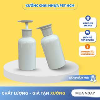 (COMBO 2) Chai Lọ Nhựa HDPE Vòi Nhấn Pump 250ml Chai Chiết Dầu Gội, Sữa Tắm, Nước Rửa Tay Tiện Lợi