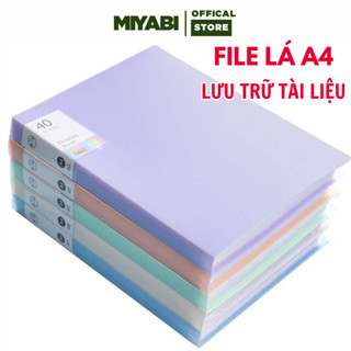File Lá Đựng Tài liệu A4 Nhiều Ngăn Chất Liệu Nhựa PP Cao cấp Chống Thấm Nước 20/30/40/60 Lá Văn Phòng Phẩm-a3