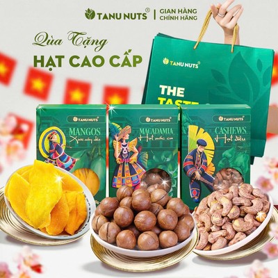 Set quà hạt dinh dưỡng cao cấp TANU NUTS, quà tặng PREMIUM các loại hạt và trái cây sấy  sang trọng