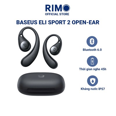 Tai nghe Bluetooth thể thao Baseus Eli Sport 2 Open-Ear Bluetooth 6.0, Hi-Res Audio, chống nước IP57