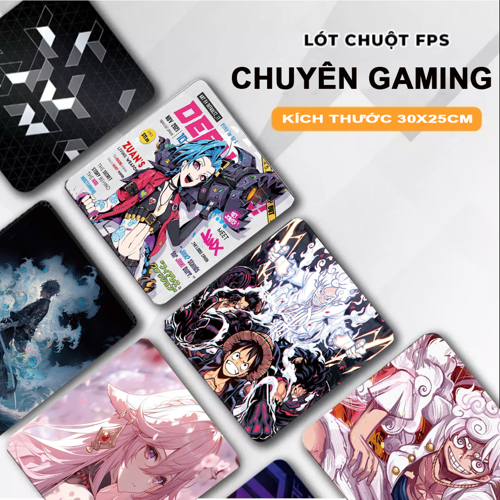 Lót chuột, pad chuột chuyên gaming FPS 30X25cm dày 3mm bề mặt speed chống trượt di chuột cực êm
