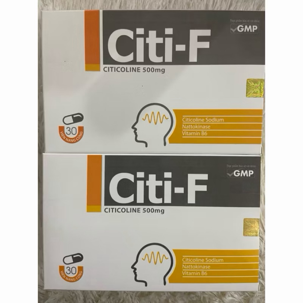 Citicolin 500mg (citi-F), Hộp 30 viên, sản phẩm chính hãng ( HT 4)