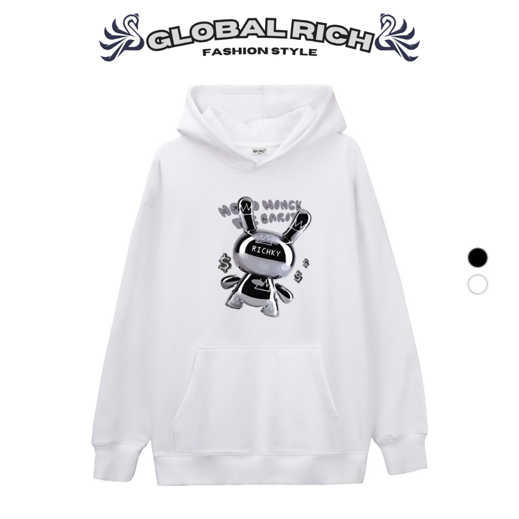 Áo Hoodie Global Rich Premium Nỉ Thỏ Money Rabbit