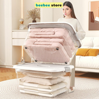 Hộp Nhựa Đựng Đồ  Trong Suốt Có Nắp, Thùng Đựng Đồ Nhiều Kích Thước, Có Quai Cài Nắp Q100