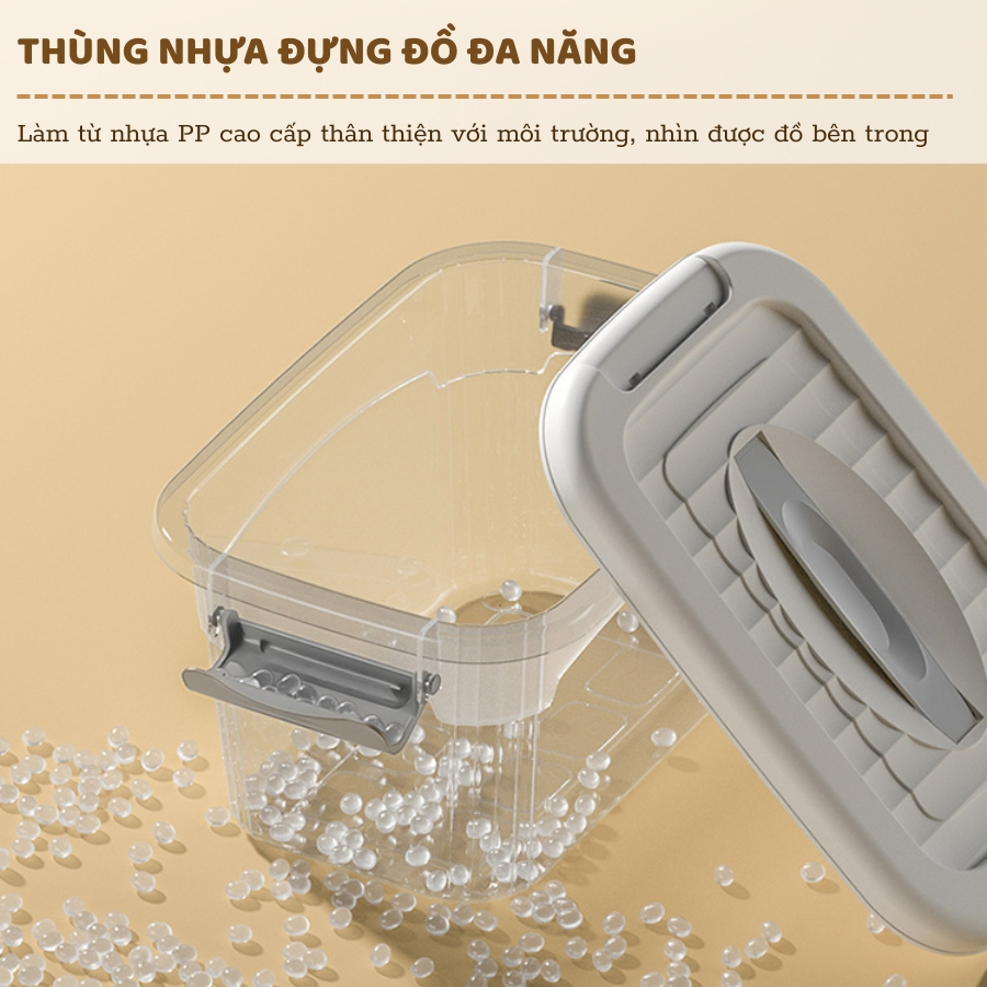 Thùng Nhựa Enoda Home Đựng Đồ Đa NăngTrong Suốt, Nắp Cài Chắc Chắn Q100 | BigBuy360 - bigbuy360.vn