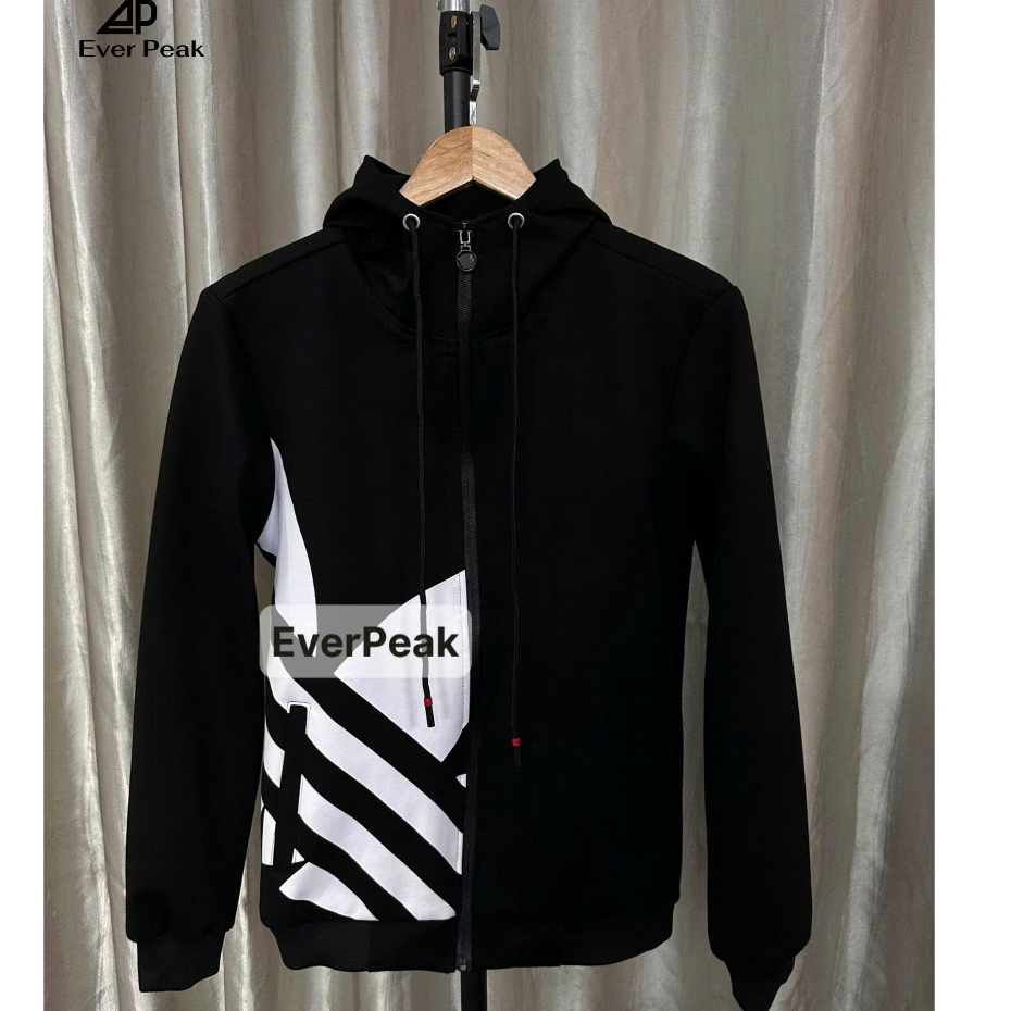 ÁO KHOÁC THUN IÁ lN VẢI DÀY KHÔNG XÙ LÔNG