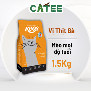 Thức Ăn Hạt Keos Cho Mèo Mọi Lứa Tuổi 1.5 Kg, Hỗ Trợ Tiết Niệu Và Tiêu Búi Lông Cho Mèo