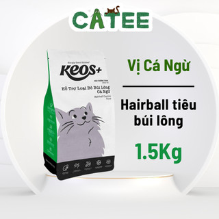 Thức Ăn Hạt Keos Cho Mèo Mọi Lứa Tuổi 1.5 Kg, Hỗ Trợ Tiết Niệu Và Tiêu Búi Lông Cho Mèo