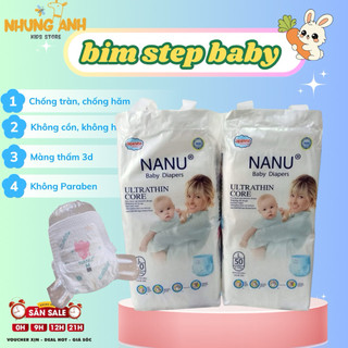   MẪU BO MÔNG  Bỉm quần tã bỉm dán Nanu M100   L100  XL100   XXL100  XXXL100 miếng có dán sau cuộn bỉm 