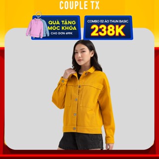  Áo Khoác Khaki Nữ Couple TX Form Rộng Túi Đắp WOF 2030 