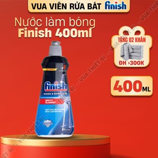 FINISH chai 400ml Nước làm bóng máy rửa bát chén nhập khẩu chính hãng Dầu bóng 800ml eco 0% hương chanh