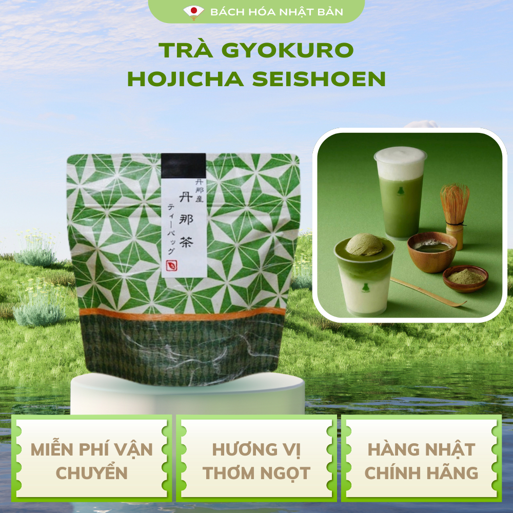 Bột Matcha Gyokuro Hojicha Thơm Béo Hậu Vị Dày, Mượt, Độ Umami Cao Hoshino Tea Yame M09