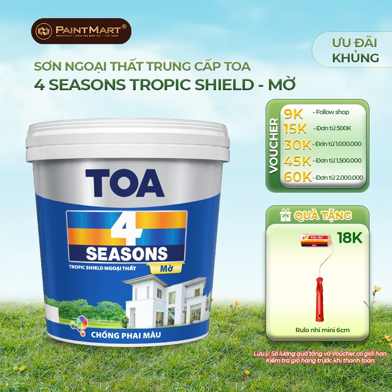 (1 lít) Sơn nước ngoại thất TOA 4 Seasons Tropic Shield