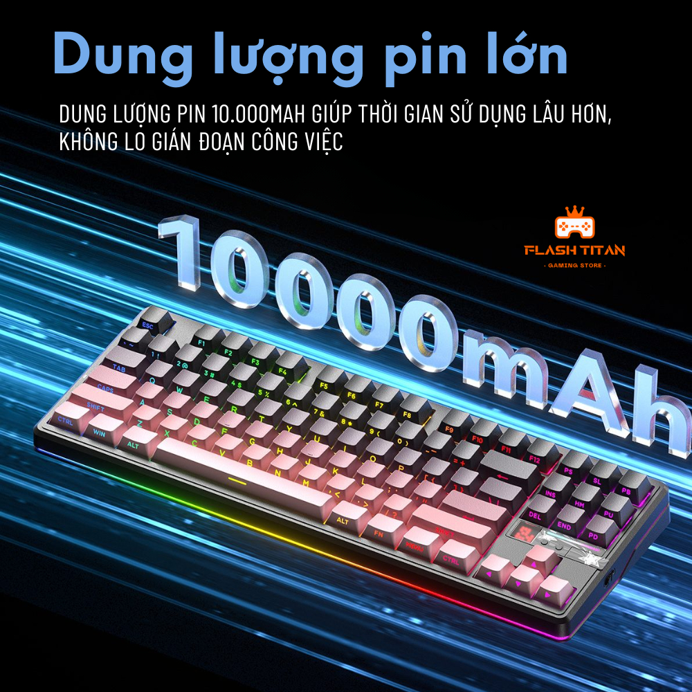 Bàn phím cơ bluetooth AULA F87 PRO V2 - bàn phím không dây có Màn LED Matrix- Bảo hành 12 tháng | BigBuy360 - bigbuy360.vn