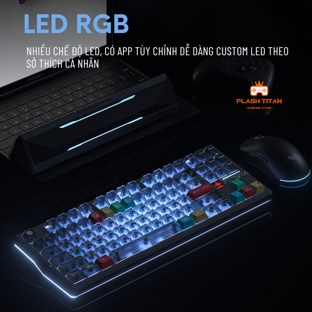 Bàn phím cơ bluetooth AULA F87 PRO V2 - bàn phím không dây có Màn LED Matrix- Bảo hành 12 tháng | BigBuy360 - bigbuy360.vn