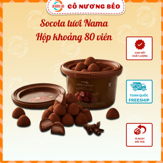  Socola nấm chocolate tươi Nama hộp 408g khoảng 80 viên đồ ăn vặt Cô Nương Béo 