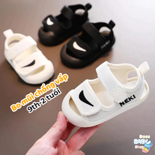 Dép Sandal Tập Đi Bé Trai 0-2 Tuổi Đế Mềm Nhẹ Êm Chân Thoáng Khí Quai Dán Điều Chỉnh Neki (2209)