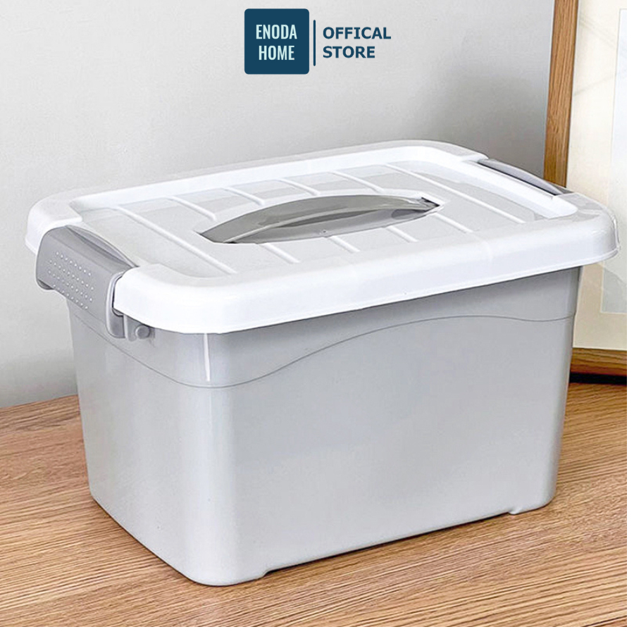 Hộp Nhựa Đựng Đồ Enoda Home Có Nắp Chống Bụi, Thùng Nhựa Chứa Đồ Nắp Cài Chắc Chắn Q100 | BigBuy360 - bigbuy360.vn