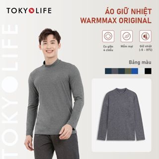  Áo giữ nhiệt WarmMax Original TOKYOLIFE Nam cổ cao 2,5cm vải co giãn ôm body giữ ấm cơ thể cả ngày 40000013 