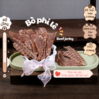 Phi Lê Bò Tươi Sấy Khô Cho Chó Mèo Không Chất Bảo Quản 25G/50G DOGGOSTYLE Homemade - Treat Thức Ăn Vặt Cho Thú Cưng