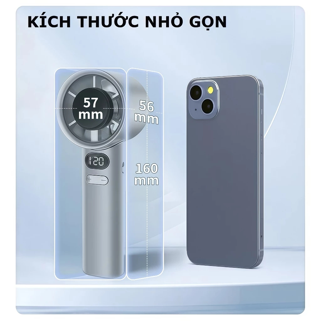 ⚡Quạt Cầm Tay⚡ Led hiển thị pin nhiều cấp gió quạt tích điện phù hợp sử dụng ngoài trời Quạt Turbo | BigBuy360 - bigbuy360.vn