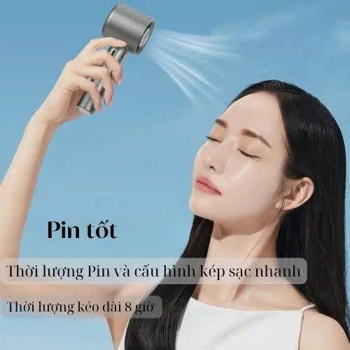 ⚡Quạt Cầm Tay⚡ Led hiển thị pin nhiều cấp gió quạt tích điện phù hợp sử dụng ngoài trời Quạt Turbo | BigBuy360 - bigbuy360.vn