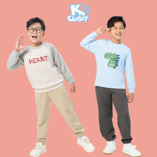  Quần Jogger K'S CLOSET Chất Liệu Cotton Dáng Bo Gấu Cho Bé Trai  2-14 tuổi  từ 10kg-60kg E005FIF E022FIF,E042 