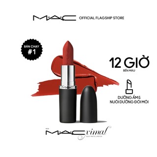  ƯU ĐÃI LIVESTREAM T12  MAC - Bộ 2 món: Son thỏi MACXIMAL Matte Lipstick 3.5g Son MACximal Sleek Satin 