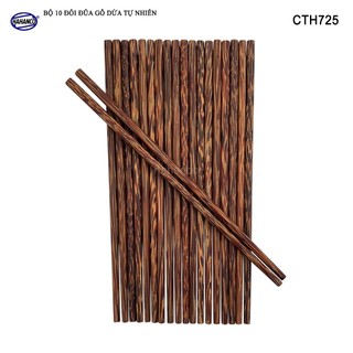 Đũa dừa loại 1 hàng đẹp không dùng hóa chất tẩy gỗ - HAHANCO