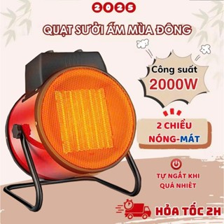 Máy Sưởi Gốm Mini Để Bàn Công Suất 2000w Làm Ấm Nhanh, Quạt Sưởi Mùa Đông Thiết Kế Nhỏ Gọn, Chống Bỏng CHống Giật