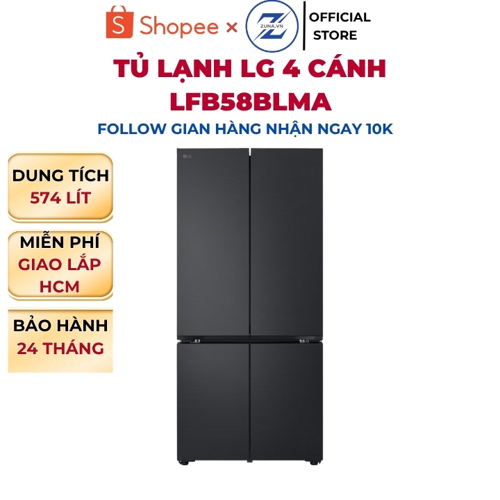 Tủ lạnh Multi Door Inverter LG 575L LFB58BLMA - Bảo hành 24 tháng