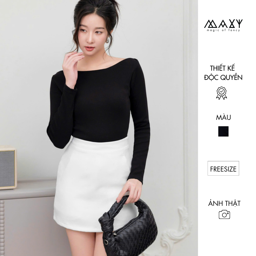 Áo thun tay dài cổ thuyền Long Tee Black Maxy Workshop
