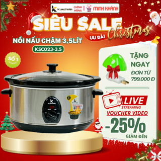  Nồi nấu chậm nồi kho cá nồi hầm KUSCHELN KSC023-3.5L - 3,5L lòng sứ Ovan tự ngắt chống cạn nước. 